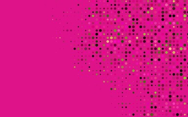 Obraz premium Dark Pink, Green vector background with bubbles.