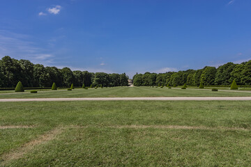 Picturesque public Park de Sceaux (XVII century) near old Chateau de Sceaux. Sceaux is a commune in the southern suburbs of Paris, France.