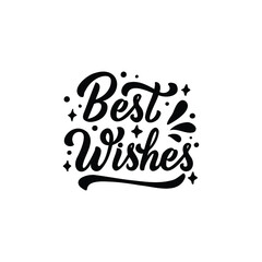 Best Wishes Lettering Vector On White Background