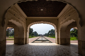 Lahore, Punjab, Pakistan. September 11, 2016. Garden of Mughal Emperors.

