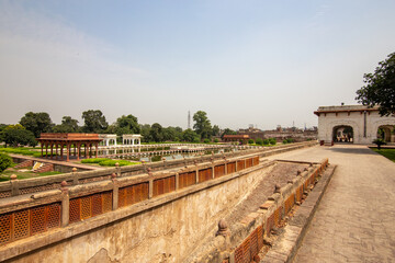 Fototapeta na wymiar Lahore, Punjab, Pakistan. September 11, 2016. Garden of Mughal Emperors. 
