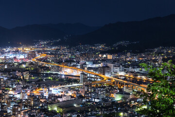 黄金山から広島市街の夜景