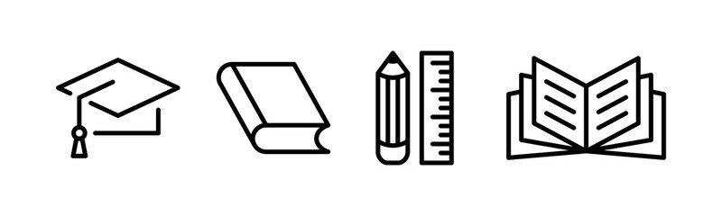 Vector graphic of education icon collection