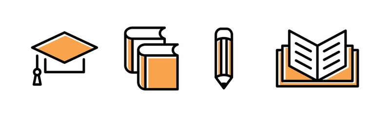 Vector graphic of education icon collection