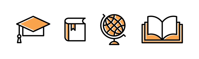 Vector graphic of education icon collection