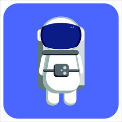 Astronaut Vector With Animated Blue Background © H6rn1