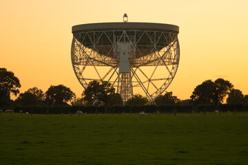 Jodrell Bank Radar Observatory Experimental Station Lovell Telescope Sunset Public Land