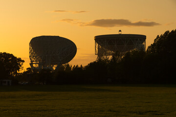 Jodrell Bank Radar Observatory Experimental Station Lovell Telescope Sunset Public Land