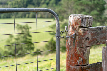 old rusty gate on a farm