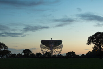 Jodrell Bank Radar Observatory Experimental Station Lovell Telescope Sunset Public Land