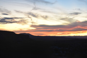 sunset in the mountains