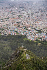 The hill of the Cross on the heights of Bogota in Colombia