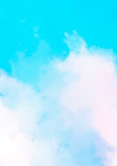 ふわふわ青空の背景