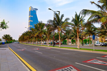 Jeddah beach Saudi Arabia April 30 2021 - Red Sea corniche View - new Waterfront