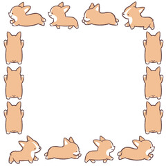 コーギーの囲みフレーム