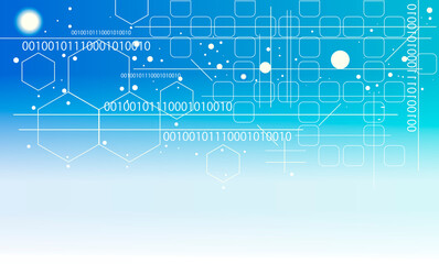 人工知能やコンピュータテクノロジー背景イラスト_02