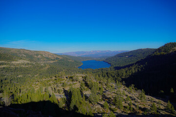Fototapeta na wymiar Donner Lake: a view from Donner Summit
