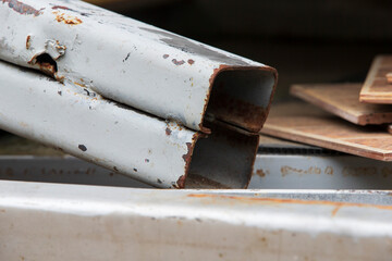 Close up of metal bars