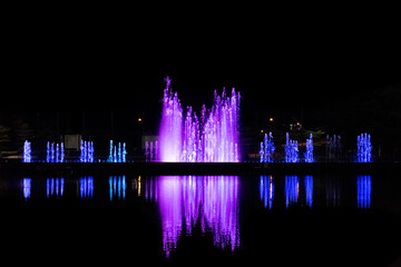 Fototapeta premium Colour Water Fountain Light Show