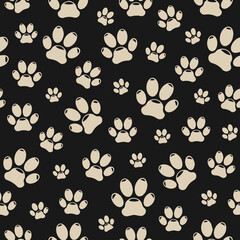 Dog Paw Seamless Pattern, modern print, pet accessories print, fabric print, textile design, paper print