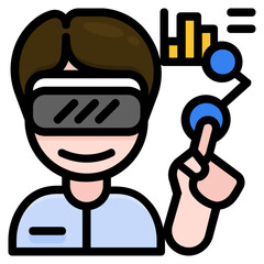 data analyst line icon