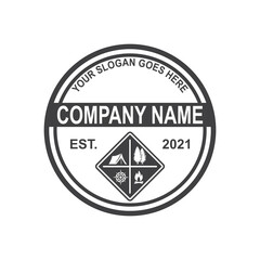 camping logo , adventure logo vector