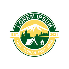 camping logo , adventure logo vector