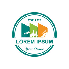 camping logo , adventure logo vector