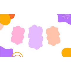 a collection of bubbles and spirals in a colorful box