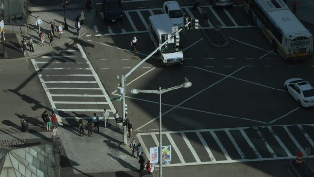 Boston Dewey Square, People And Traffic