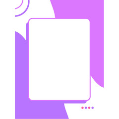 a square with curved sides in the middle of two bubbles