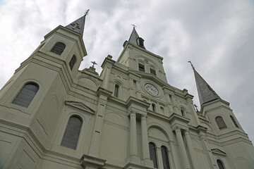 View at St Louis Cathedral - New Orleans, Louisiana - obrazy, fototapety, plakaty