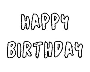 Happy birthday text art