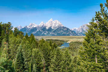 The Grand Teton from the Snake River Overlook