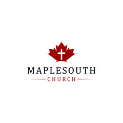 Leaf Maple South Symbol Church Logo Design