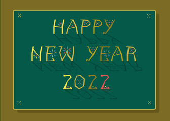 Golden Happy New Year 2022