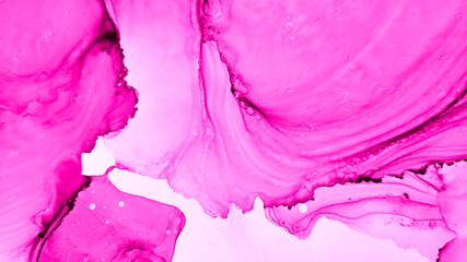 Pinkish Alcohol Ink. Purple Smudge Backdrop. Rose