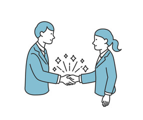 握手をするビジネスパーソン