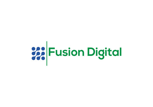 Fusion digital Abstract data logo design