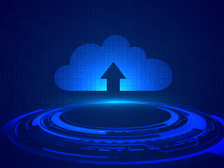 Fototapeta premium 2d rendering technology Cloud computing