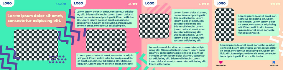 Carousel Social Media Template Pattern Theme