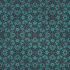 seamless blue pattern on dark background 