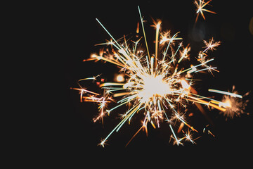 Fototapeta premium sparkler on black background