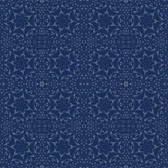 seamless pattern with ice pattern on dark blue background 