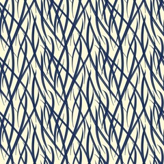 seamless pattern with blue lines waves on light background 