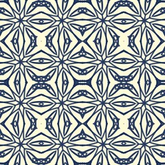 seamless pattern with blue lines waves on light background 