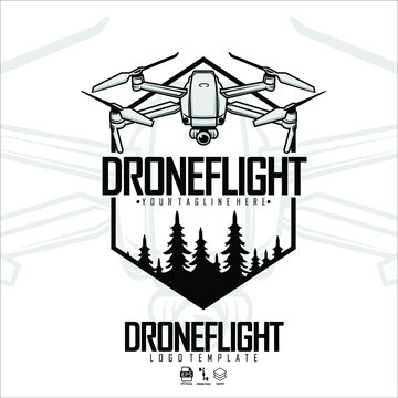 DRONE LOGO TEMPLATE, READY FORMAT EPS 10