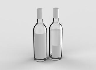 wine bottle mockup