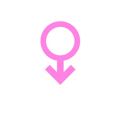 Heterosexual gender symbol icon vector, male and female flat sign,
