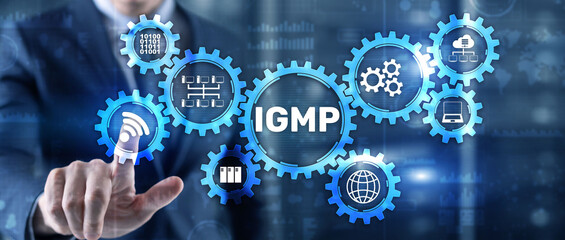 IGMP. Internet Group Management Protocol concept. Communications Technology